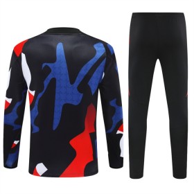 Manchester United Zwarte Trainings Sweatshirt Kwart-Zip 2024-25